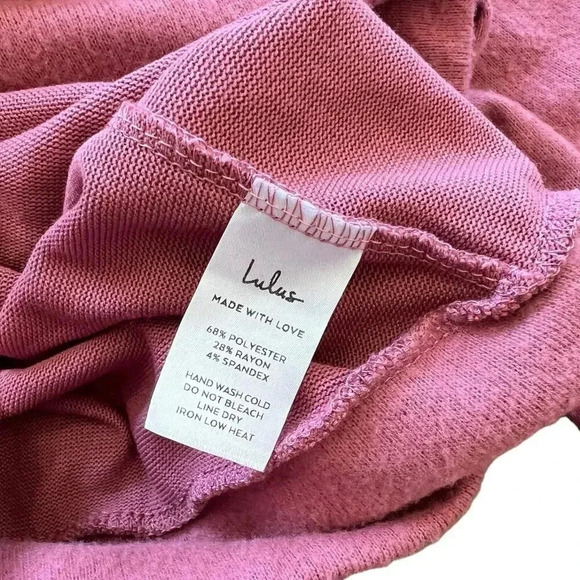 Lulus Pink Back to the Trend Long Bell Sleeve Keyhole Back Top M - Picture 5 of 7